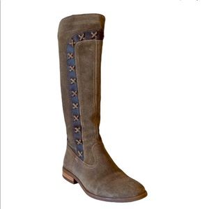 Born Albi natural leather tall knee high boots Size 7